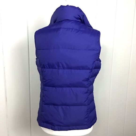 Lands’ End Down Puffer Periwinkle Snap Vest, Size XS - Picture 5 of 7